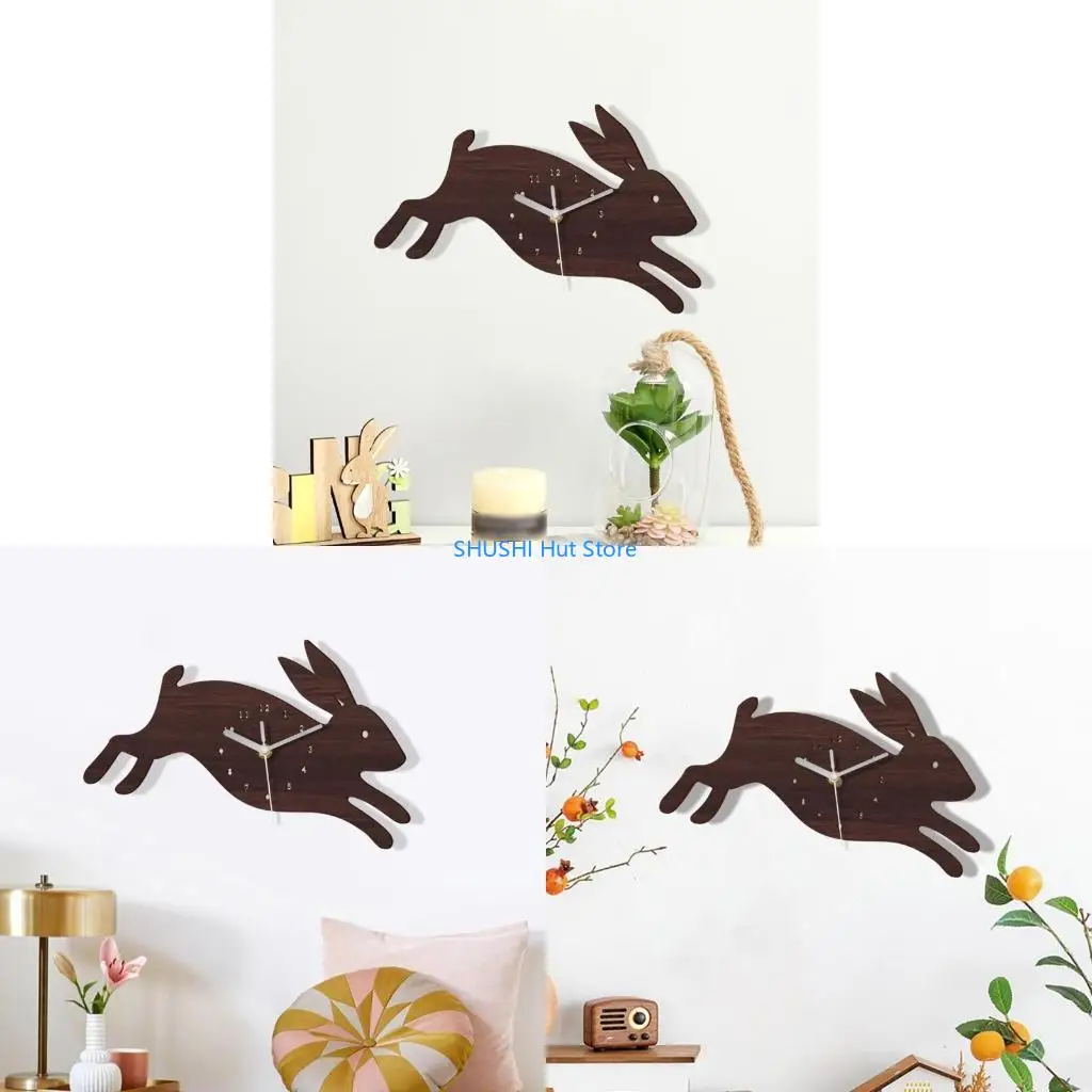 Фото Деревянные часы для творческих животных детей праздничные подарки для домашнего офиса общежития подарок на день рождения d57b №1