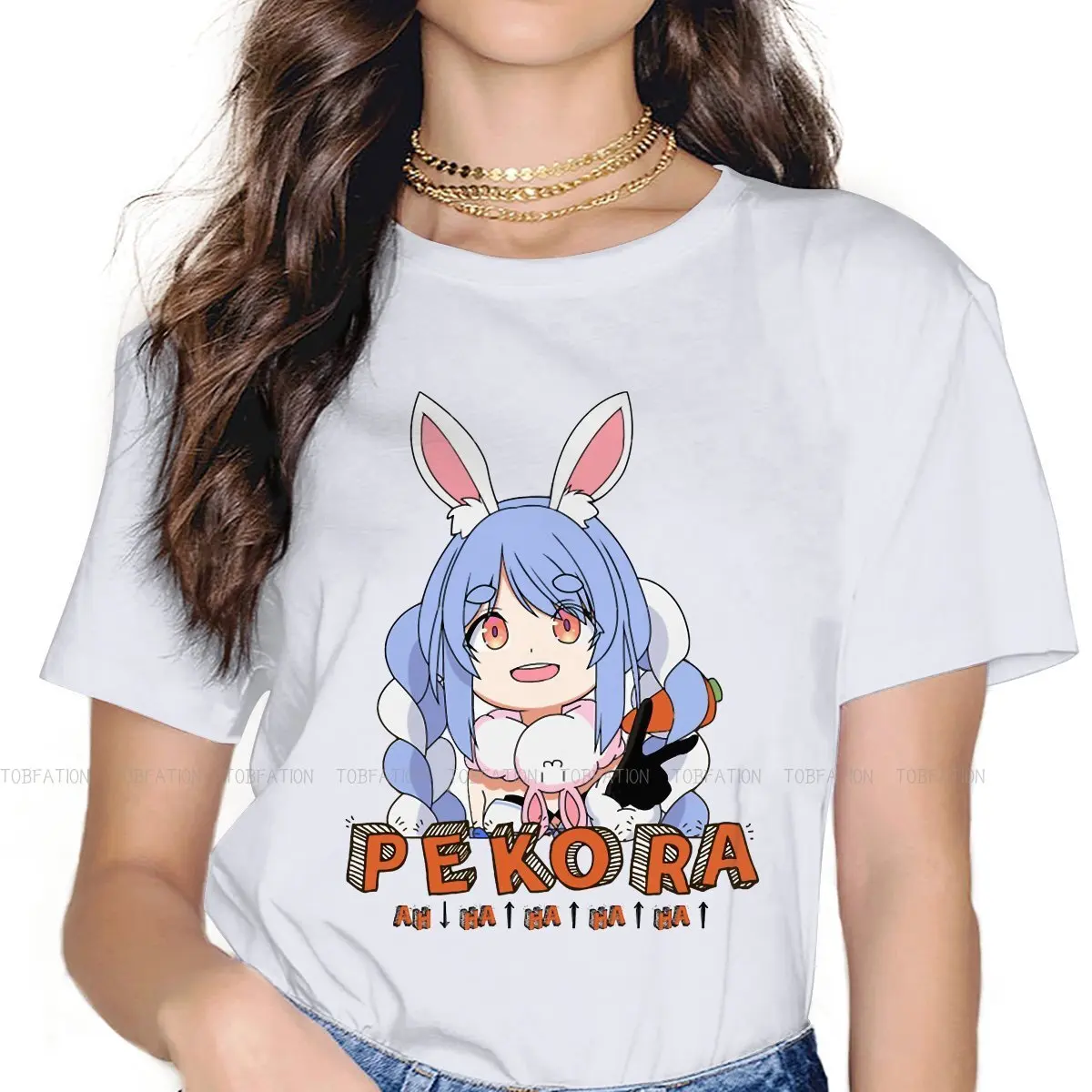

Футболка женская, с изображениями инугами короне, 5XL