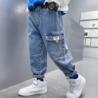 new kids boys denim pants spring fall children casual loose cargo pant korena teenage school boy jeans trousers baby clothes