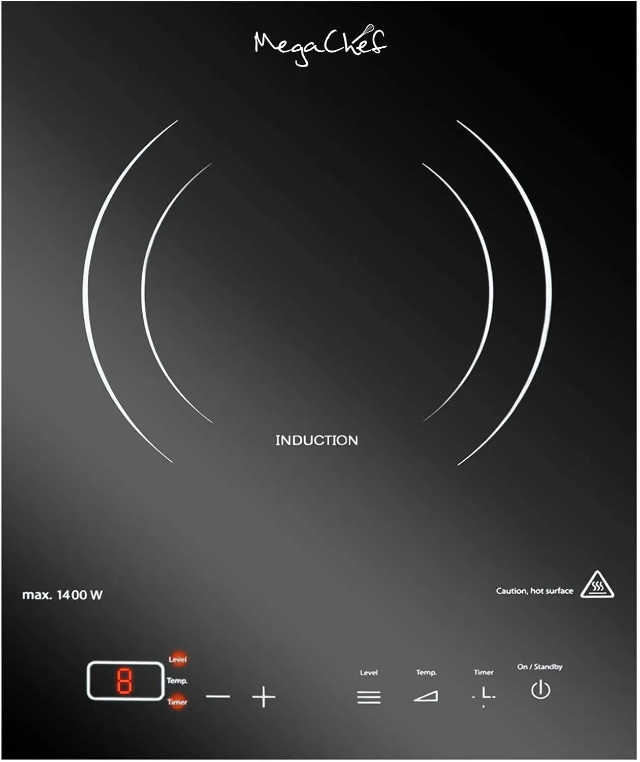 

Free shipping 1400W Single Induction Cooktop With Digital Control Panel
