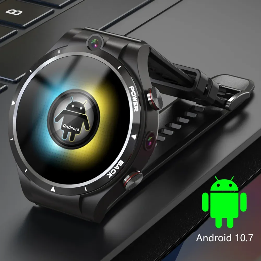 

LEM15 Smart Watch 4G Android 10.7 Helio P22 Chip 4G 128GB LTE 4G SIM 900mAh Power Bank 2021 Dual Camera for Men