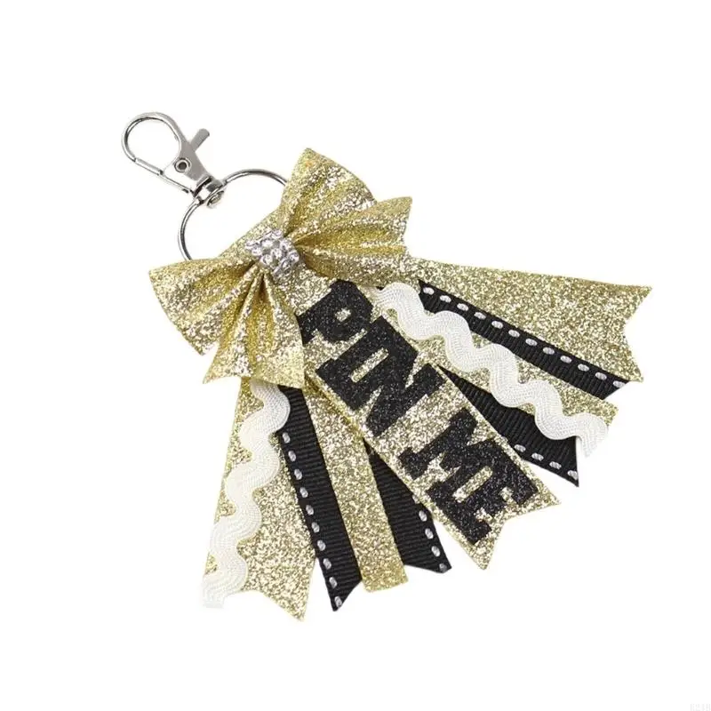 Фото E21b 2pcs прикрепите меня Cheer Cheer Checkains Sport Blitters Beautiful Team Keyfob с луком №4