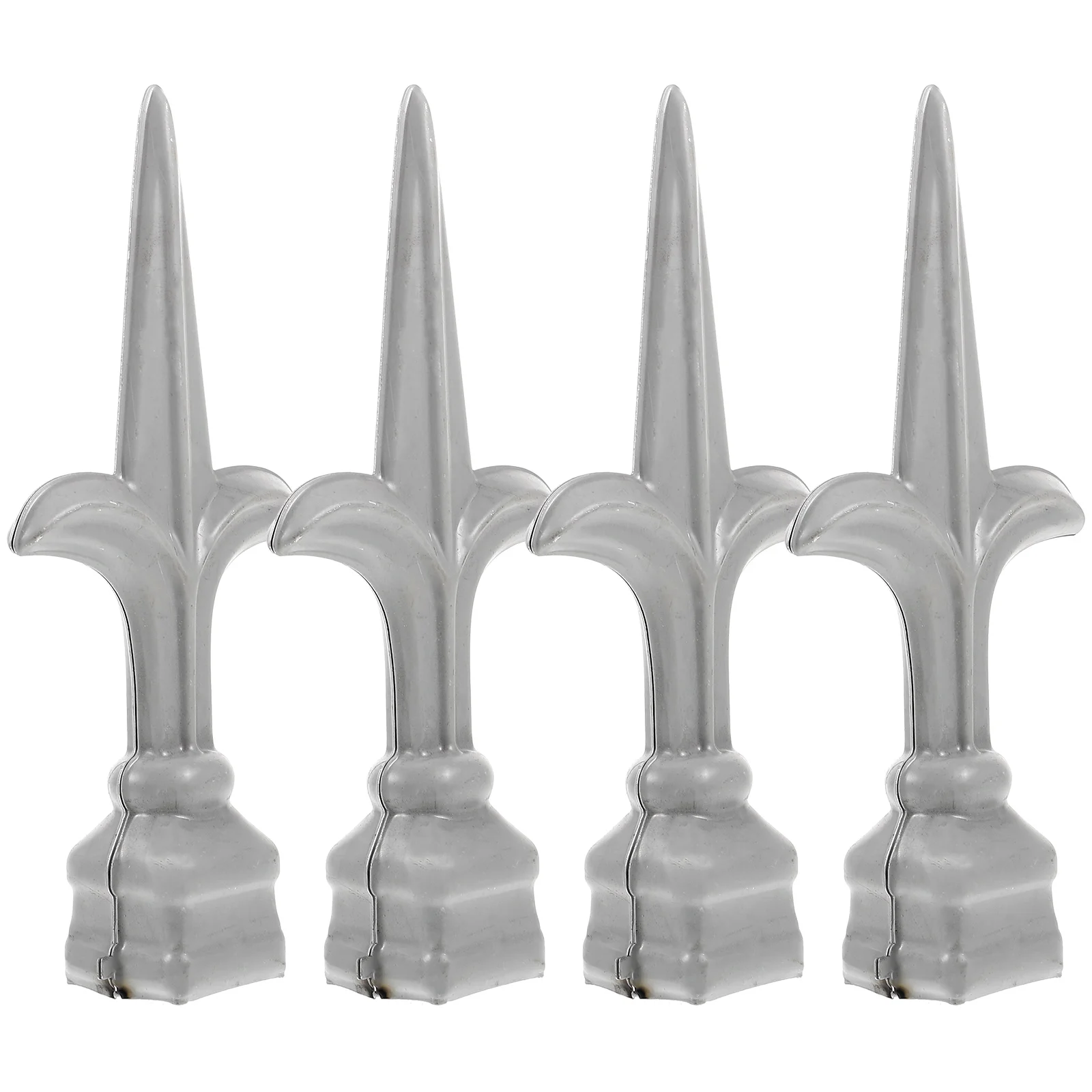 

4 Pcs Decor Garden Fence Finial Outdoor Lawn Decorations Armrest Metal Post Finials Gate Iron Topper Accessory Baby
