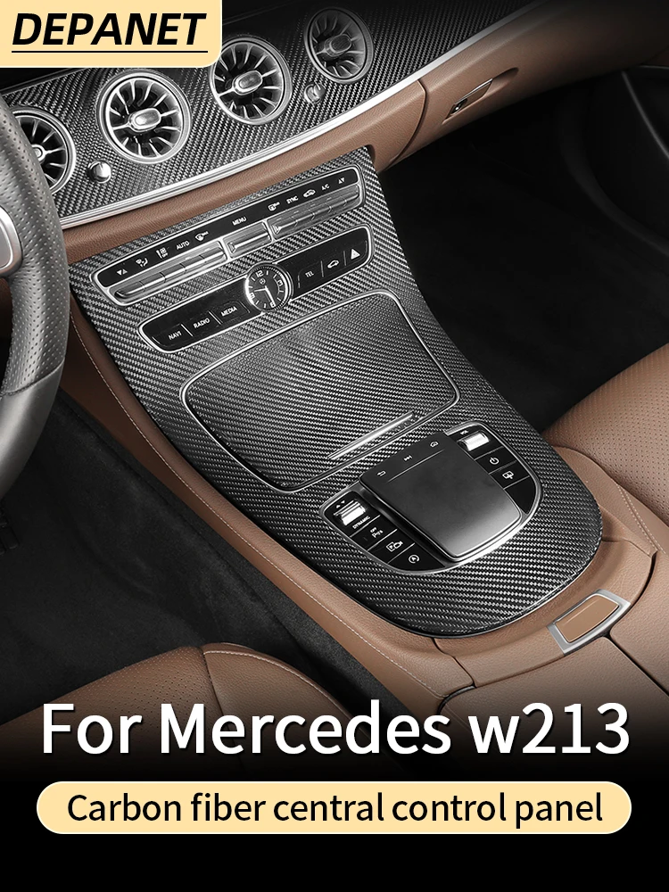 

carbon fiber Center control panel for Mercedes w213 E 2016-2022 200 260 300 door panel interior accessories