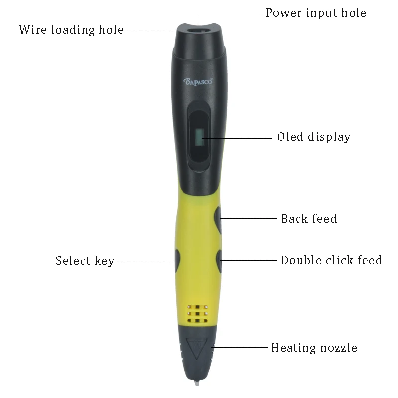 

2019 new model 3d pen 3 d printing pen drawing pens with PLA filament refill hot cold temperature for birthdays gift