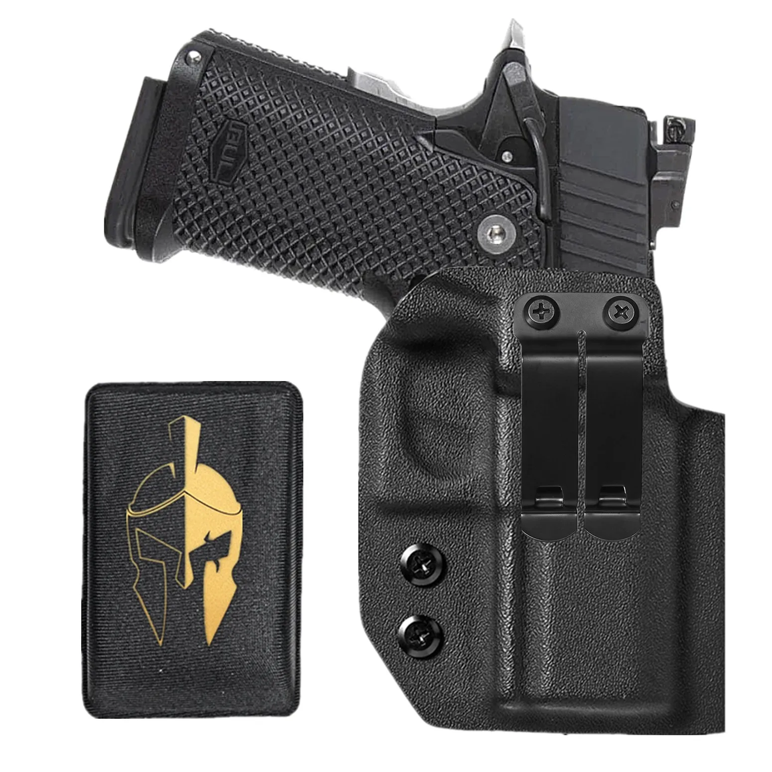 Фото Кобура Kydex для скрытого ношения внутри пояса с комплектом комфортных поролоновых вставок для Bul Armory Sas ii 2 ultralight 3.25 Red Dot Cut IWB №1