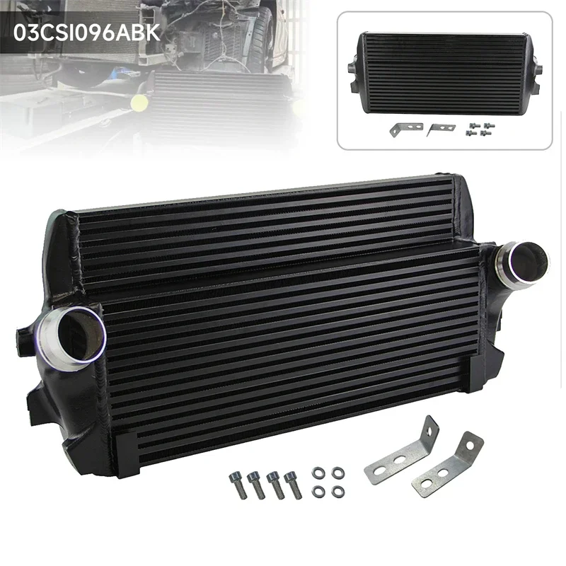 Фото Boost BMW 535i F07-F11/F18 (09-16) и 740i/730d(x)/740d(x) F01-F02 (07-15) Алюминиевый передний радиатор с полосой и пластиной №2