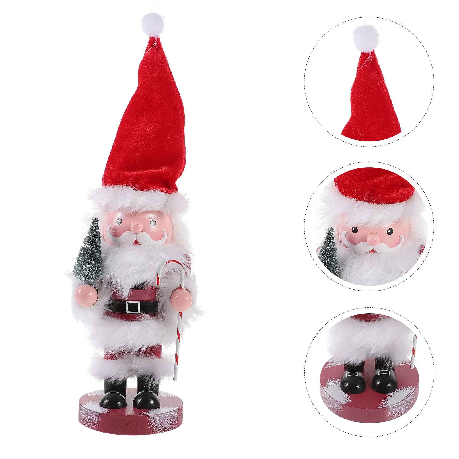 

Santa Claus Nutcracker Cute Wooden Nutcracker Figure Christmas Wood Santa Puppet Ornament