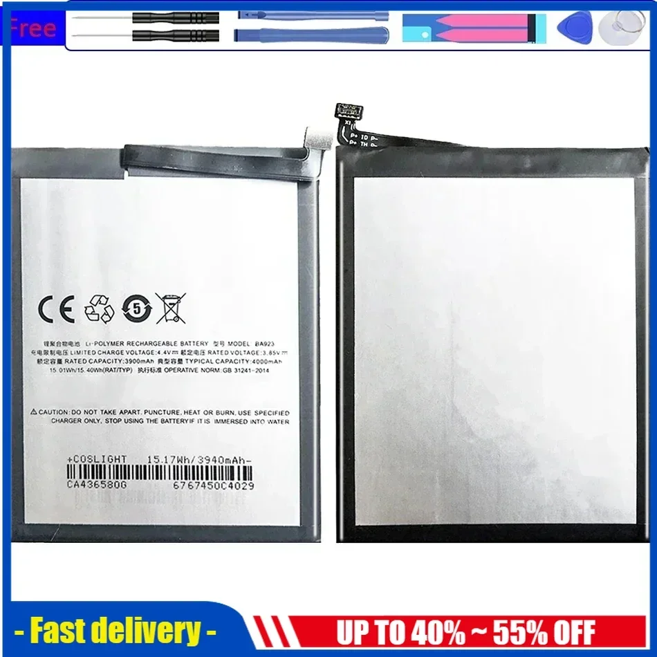 Аккумуляторы для мобильных телефонов BA923 4000 мАч смартфона Meizu Note 9 M9
