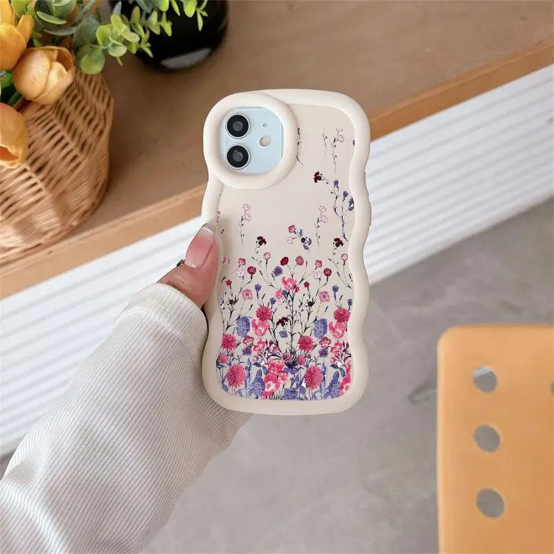 Цветы с волнистыми краями для OPPO A60 A57 4G A77S A77 A76 A36 A79 A92 A72 A98 A96 F11 F9 RENO 11 8 7 6 5 Pro 11F 2F 2Z 6Z