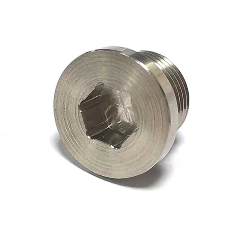 

Stainless Steel Inner Hex Head Pipe Fitting Plug Pipe Nut Stepped Oxygen Sensor Wideband Solder Bung M18x1.5 Thread T3ED