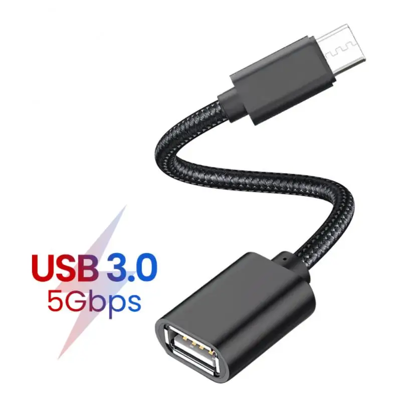 

2/4/6PCS Portable High Speed Usb C To Usb Converter Otg Cable Type-c Adapter Type-c Otg Usb Cable Charging Data Transfer 5gbps