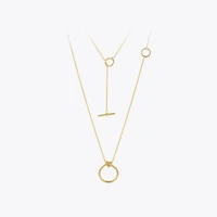 enfashion classic knot pendants necklaces stainless steel gold color choker necklace for women long chain jewelry collier