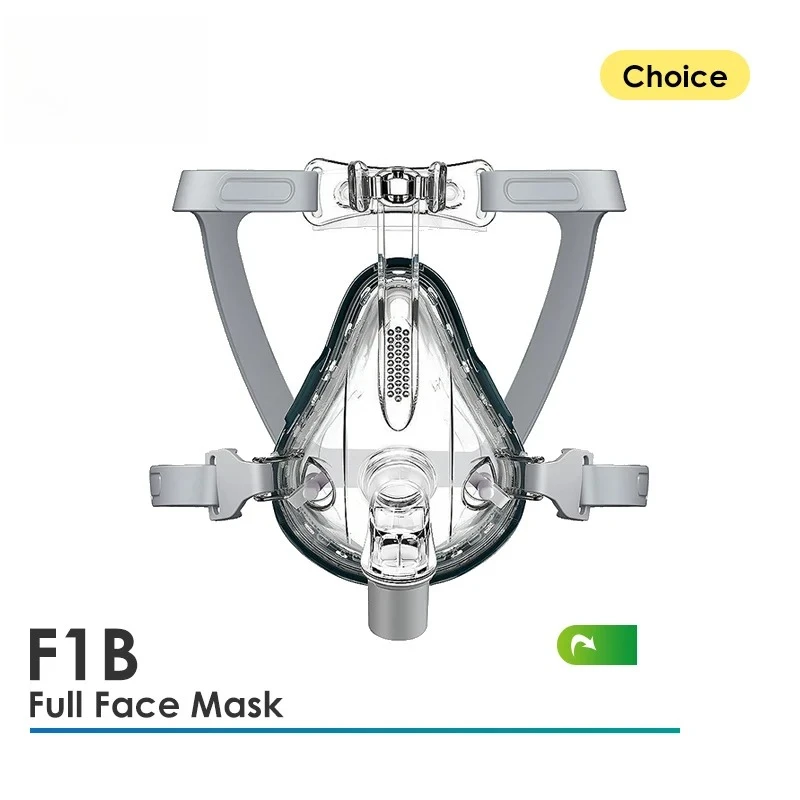 Фото Маска для всего лица BMC CPAP F1B для автоматических CPAP, APAP и BiPAP аппаратов, против храпа, апноэ, для улучшения сна при OSAHS, OSAS, CPAP-маска №1