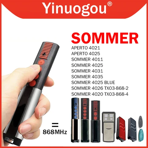SOMMER 4020 TX03-868-4 дистанционное управление гаражными дверями 868МГц для SOMMER 4026 TX03-868-2 4031 4035 4025 4021 4011 дистанционное управление воротами