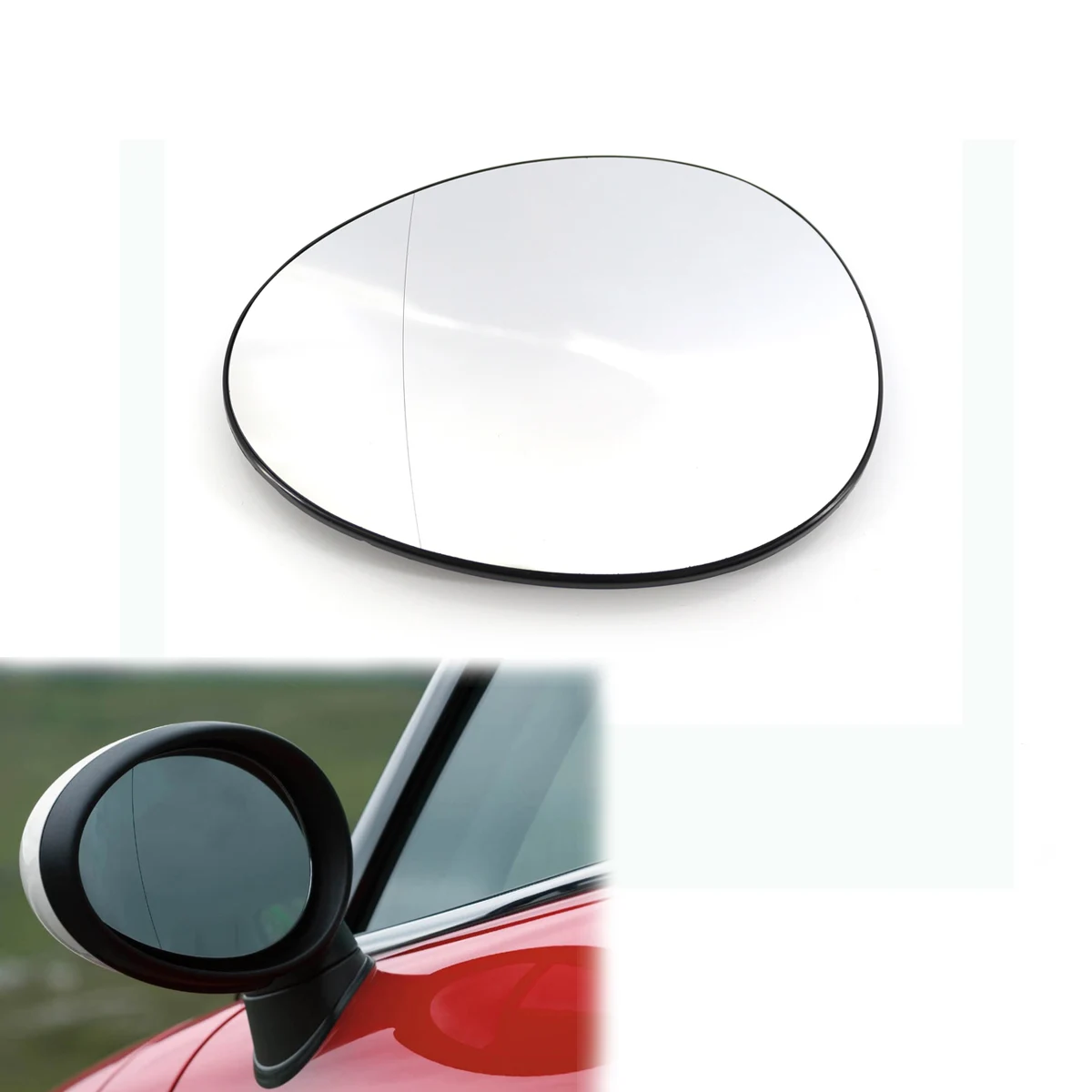 

Fit For BMW Mini Cooper R55 R56 2007-2014 Door Left Side Mirror Glass Heated