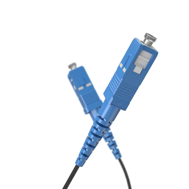 SC Outdoor Fiber Optic Drop Cable Sc-Sc UPC Single Mode Simplex Fiber Optic Patch Cord 10/30/80M 2.0mm Indoor Fiber Jumper FTTH