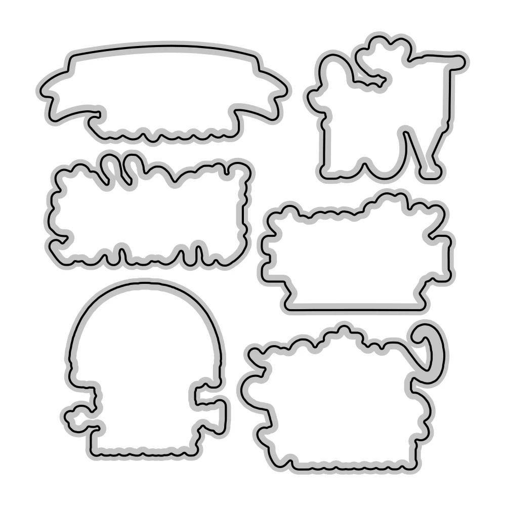 Металлические штампы с надписью Love