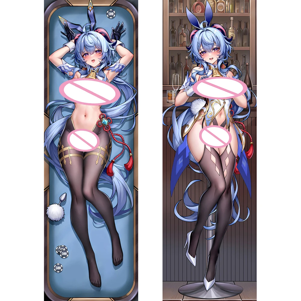 Аниме Подушка Genshin Impact Ganyu Dakimakura Чехол Waifu Body двухсторонняя персиковая кожа