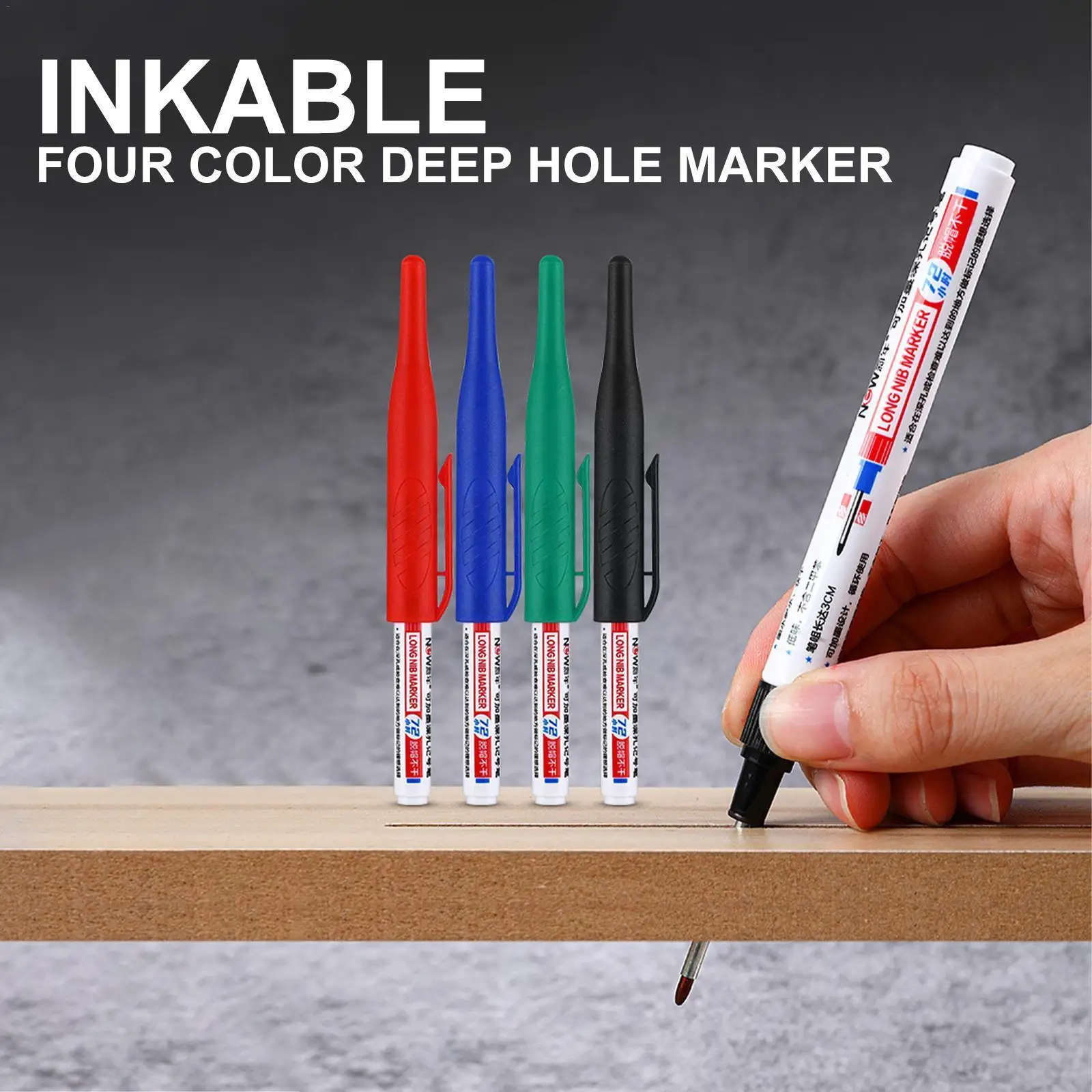 

Механические маркеры с глубоким отверстием, фломастеры с длинным наконечником для глубокого отверстия, красочные плотничные ручки для дер...