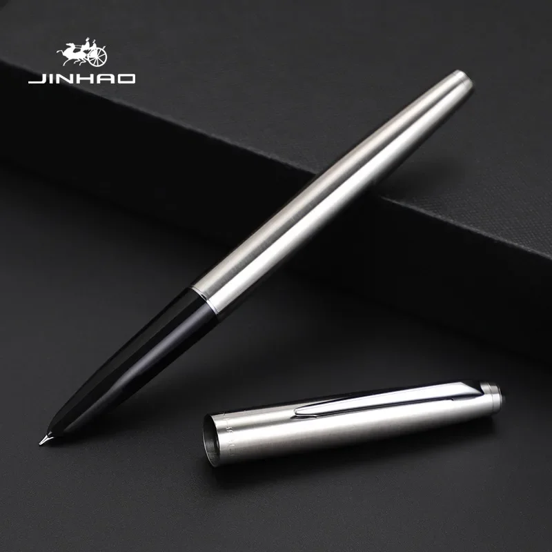 

JINHAO 911, цельнометаллическая перьевая ручка, классический корпус, финансовый наконечник, 0,38 мм, элегантные канцелярские принадлежности, офисные и школьные письменные принадлежности PK 9019