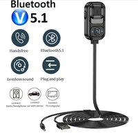 korseed 2 in 1 bluetooth 5 1 car wireless audio adapter stereo transmitter receiver 3 5mm aux adapter handsfree car kit mic