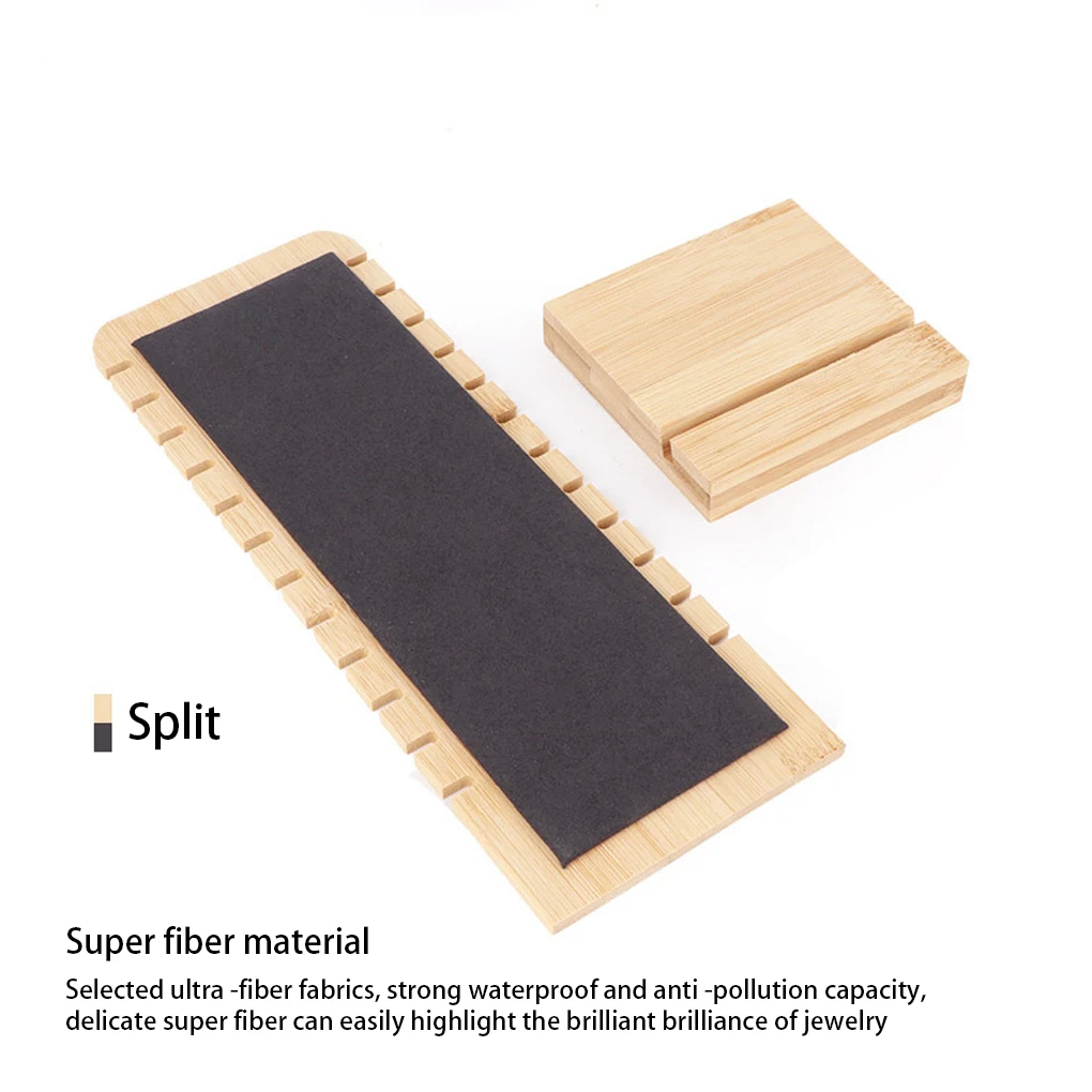 

Подставка для демонстрации ювелирных изделий из массива бамбука, съемный держатель для ожерелья, кулон со стабильной основой, водонепрониц...