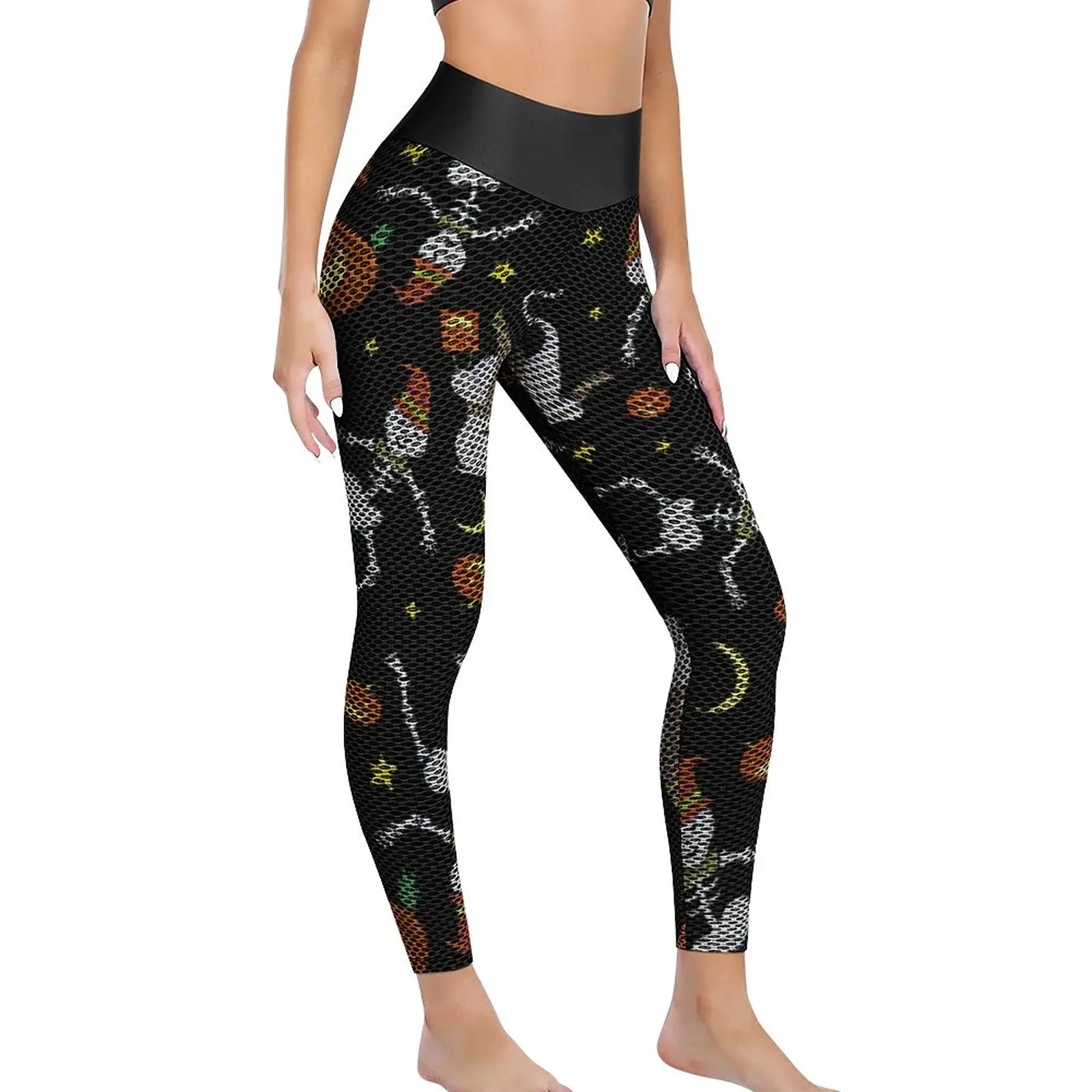 

Halloween Bone Skeleton Leggings Cartoon Ghost Fitness Gym Yoga Pants Push Up Novelty Leggins Sexy Elastic Pattern Sport Legging