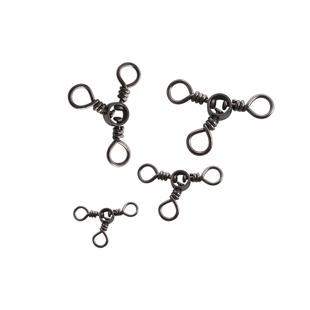 

25PCS/Pack Terminal Tackle Three 3 Way Trigeminal Swivels Connector Swivel Hook Carp Fishing Tackle Accessories