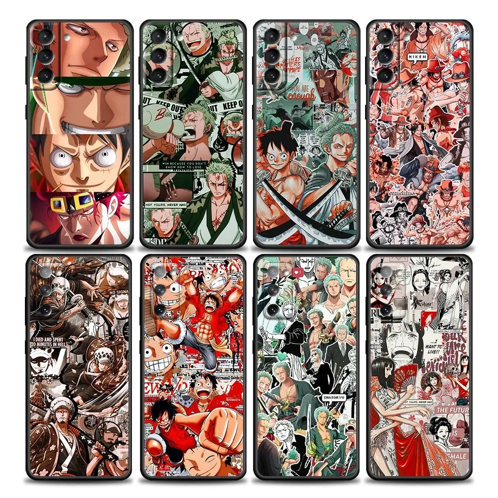 

One Piece Luffy Phone Case for Samsung Galaxy S7 S8 S9 S10e S21 S20 Fe Plus Note 20 Ultra 5G Soft Silicone