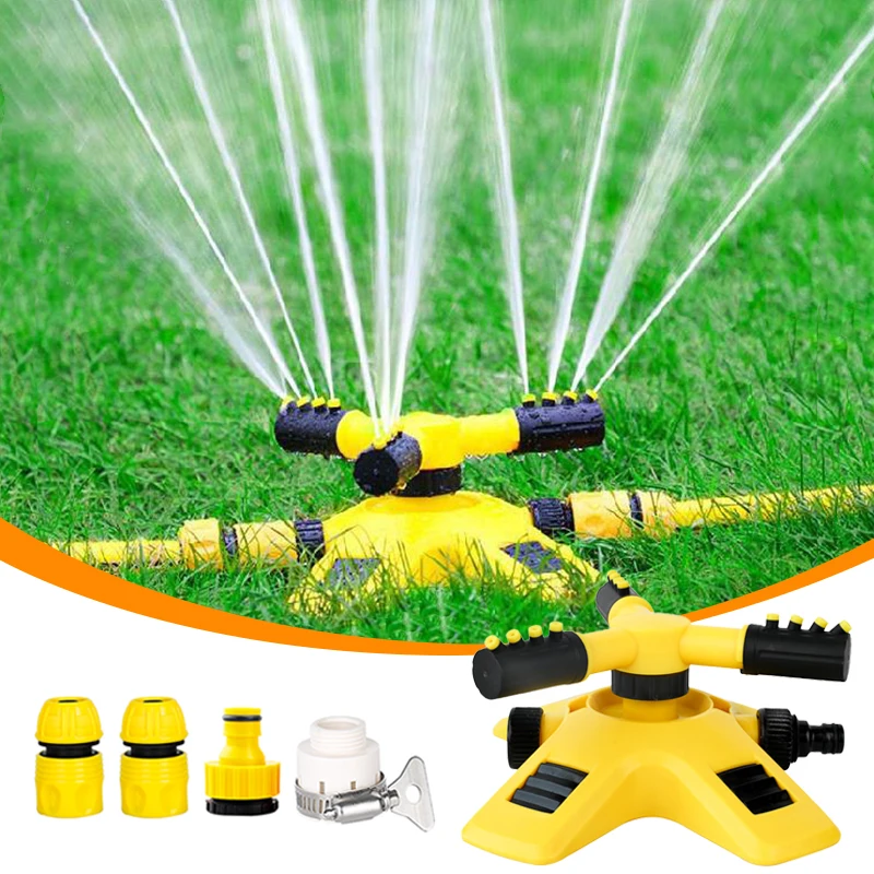 

360 Degree Rotating Garden Lawn Sprinkler Automatic Updated Yard Sprinkler System Large Area Coverage Water Irrigation Sprayer