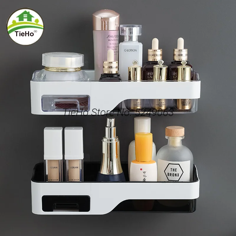 

Bathroom Multi-function Drain Rack Toilet Free Punching Wall-mounted Storage Rack Kitchen Chopsticks Spoon Storage Container