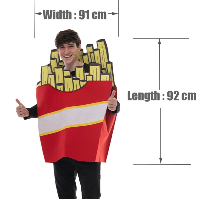 Reneecho взрослый костюм чизбургер и картофеля фри женский гамбургер косплей