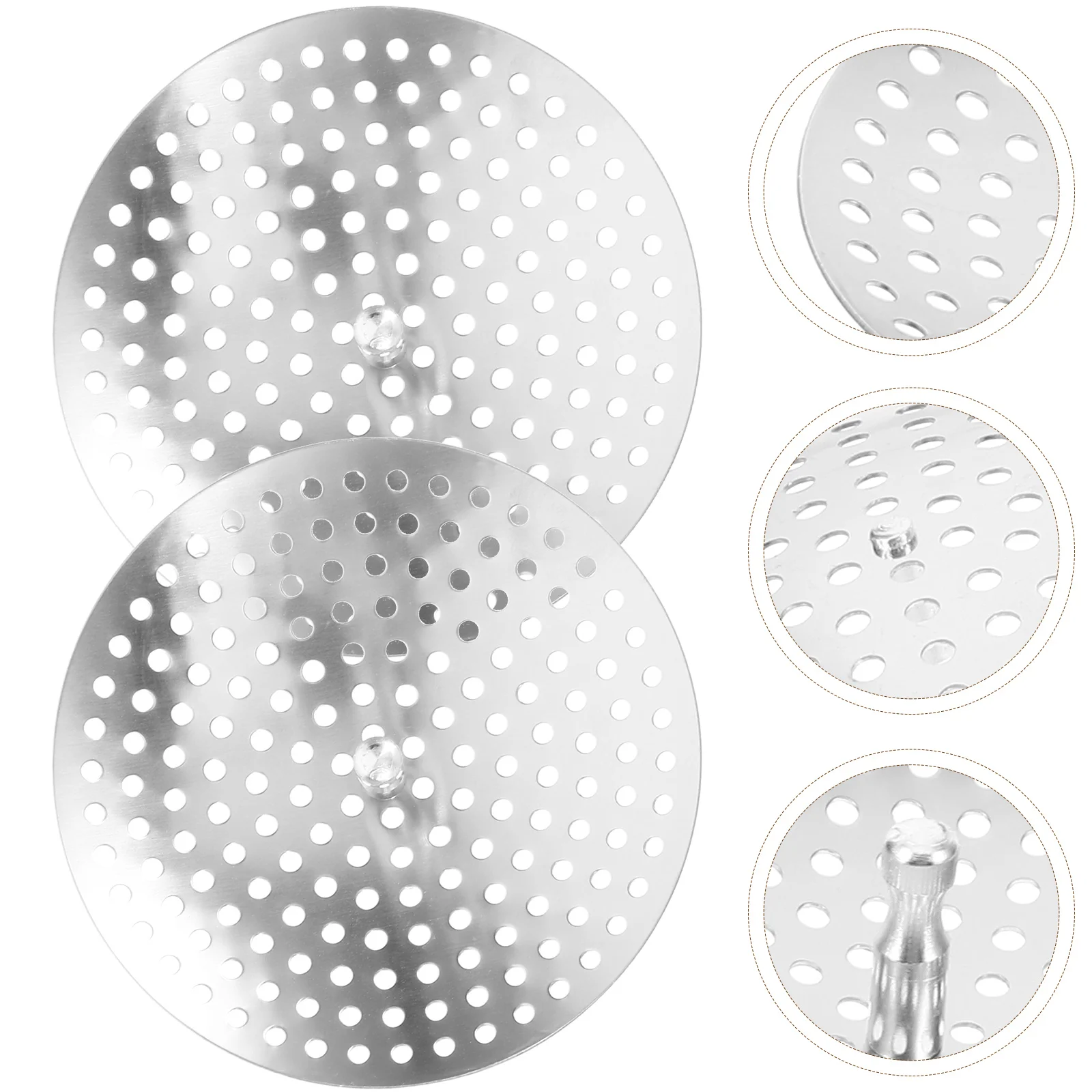 

2pcs Sink Strainers Metal Drain Catchers Kitchen Garbage Basket Catchers Stainless Steel Drainers