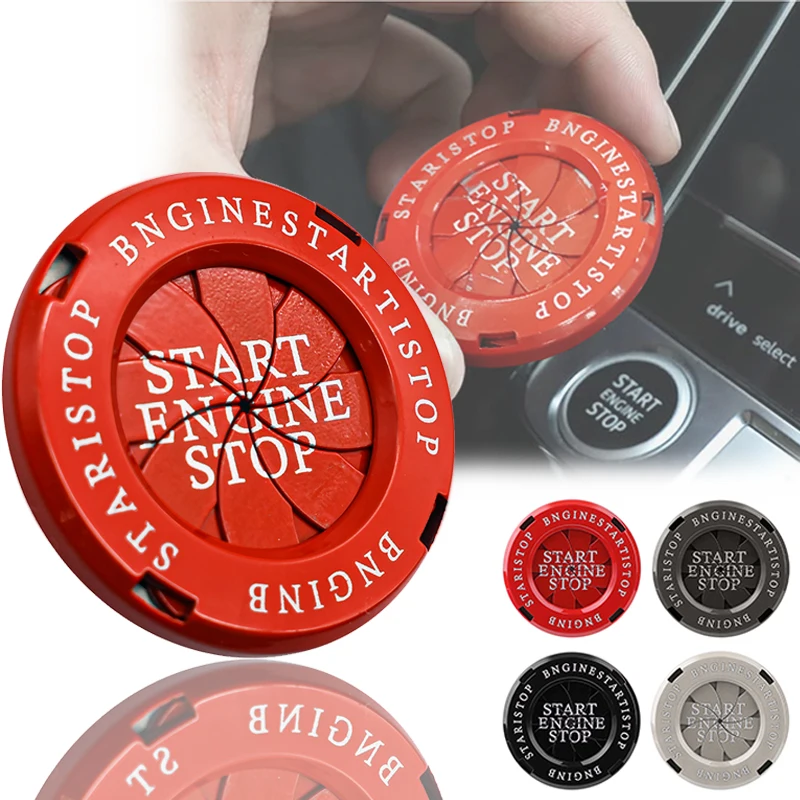 

Car One-click Start Cover Crystal Decor Ignition Button Decoration Rhinestone Interior Protective Cover Ring Auto Accessories