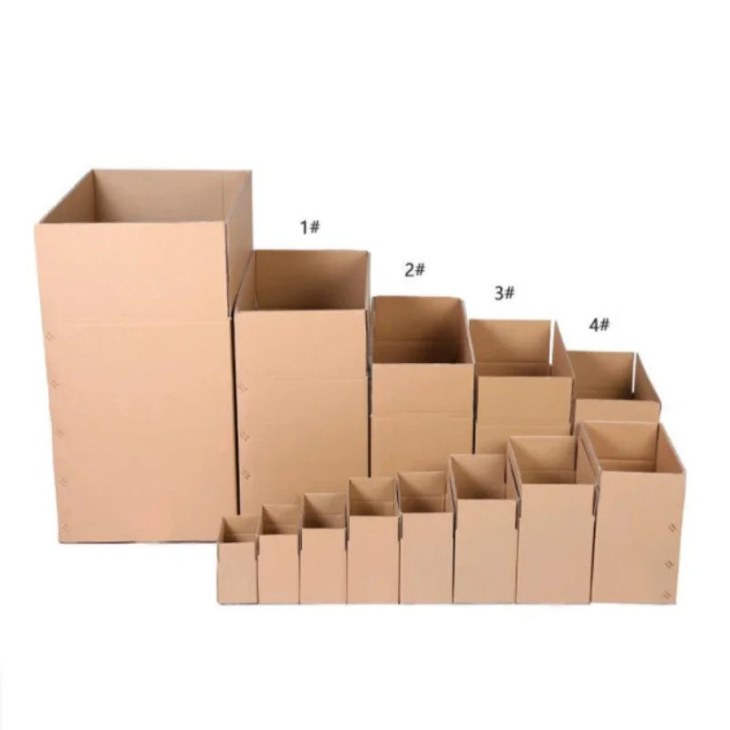 

10pcs/lot Wholesale 7 Sizes Kraft Paper Mailing Box Express Transportation Corrugated Packing Box
