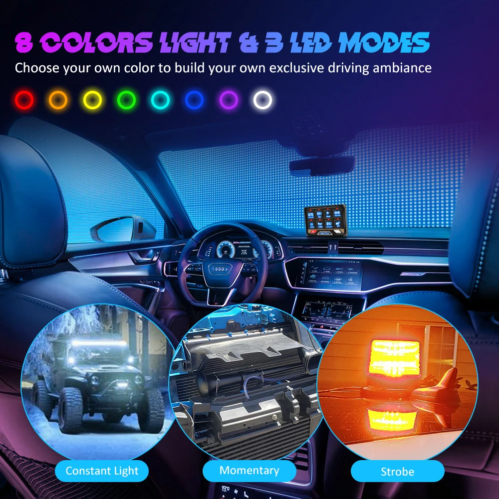 Новая 8-групповая панель переключателей контроллер RGB многофункциональная