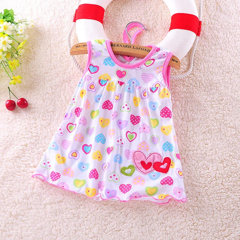 

Cute Vestido infantil Baby Girl Dress Cotton Regular Sleeveless A-Line Dresses Casual Clothing Minin Princess 0-24 Months