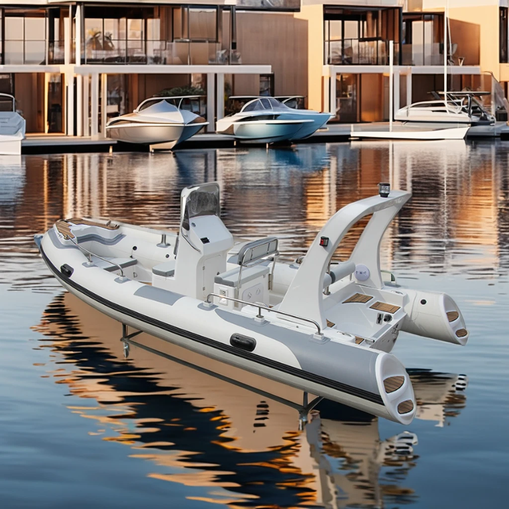 19-футовая лодка RIB из стекловолокна RIB580C Мотор Orca/Hypalon/ПВХ Надувная с жестким