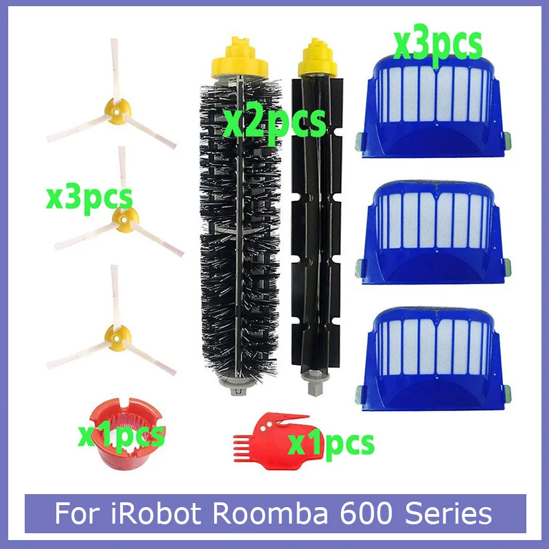 

Replacement Roller Brush Filter For iRobot Roomba 600 Series 610 620 625 630 650 660 Vacuum Cleaner Side Brush Cleaning Parts
