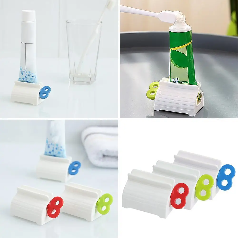 

Home Toothpaste Dispenser Squeezer Bathroom Accessories Holder Organizer Hair Dye Cosmetic Creative Squeezer No Waste Toothpaste