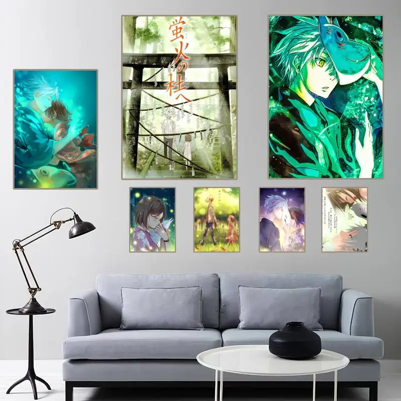 Постер HOTARUBI NO MORI E, Подарочный Декор для дома, маленькая картина для гостиной, спальни