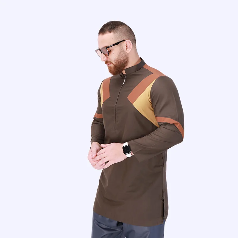 Muslim Shirt Men Clothing Abaya Musulmane Homme Kaftan Leisure Jubba Thobe Looser Dress Dubai Saudi Arabia Pakistan Islamic Robe