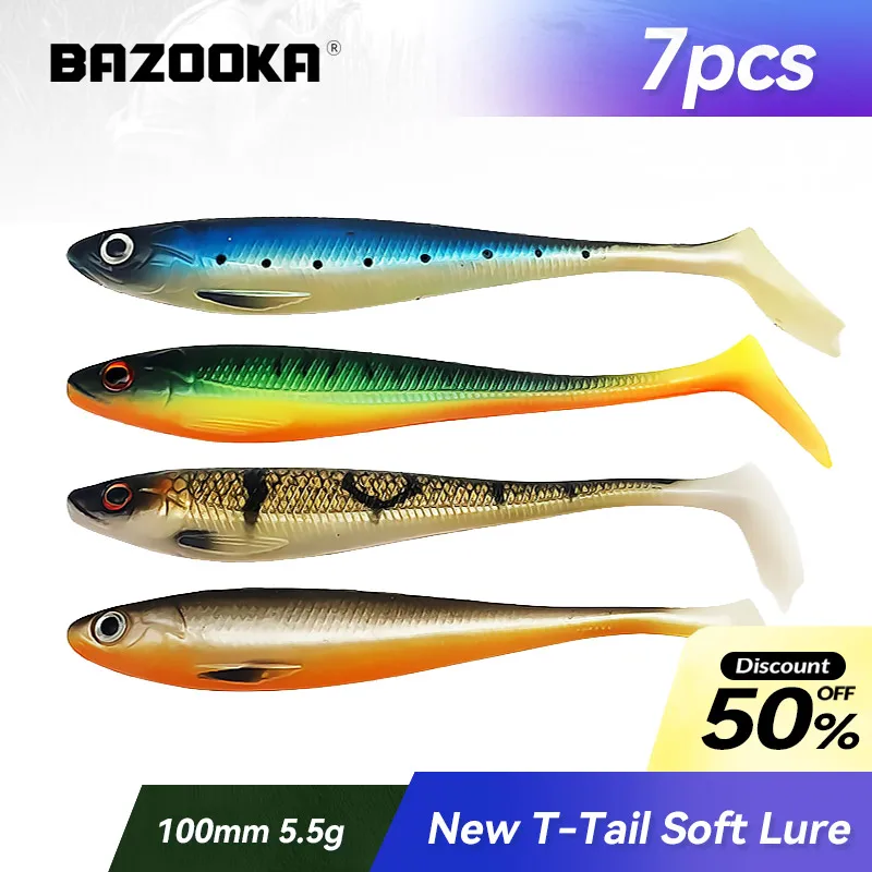 

Bazooka Soft Baits Fishing Lure Silicone Shad Shiner Swimbait Wobblers Carp Worm Pesca Bass Paddle Pike Jigging Head Winter