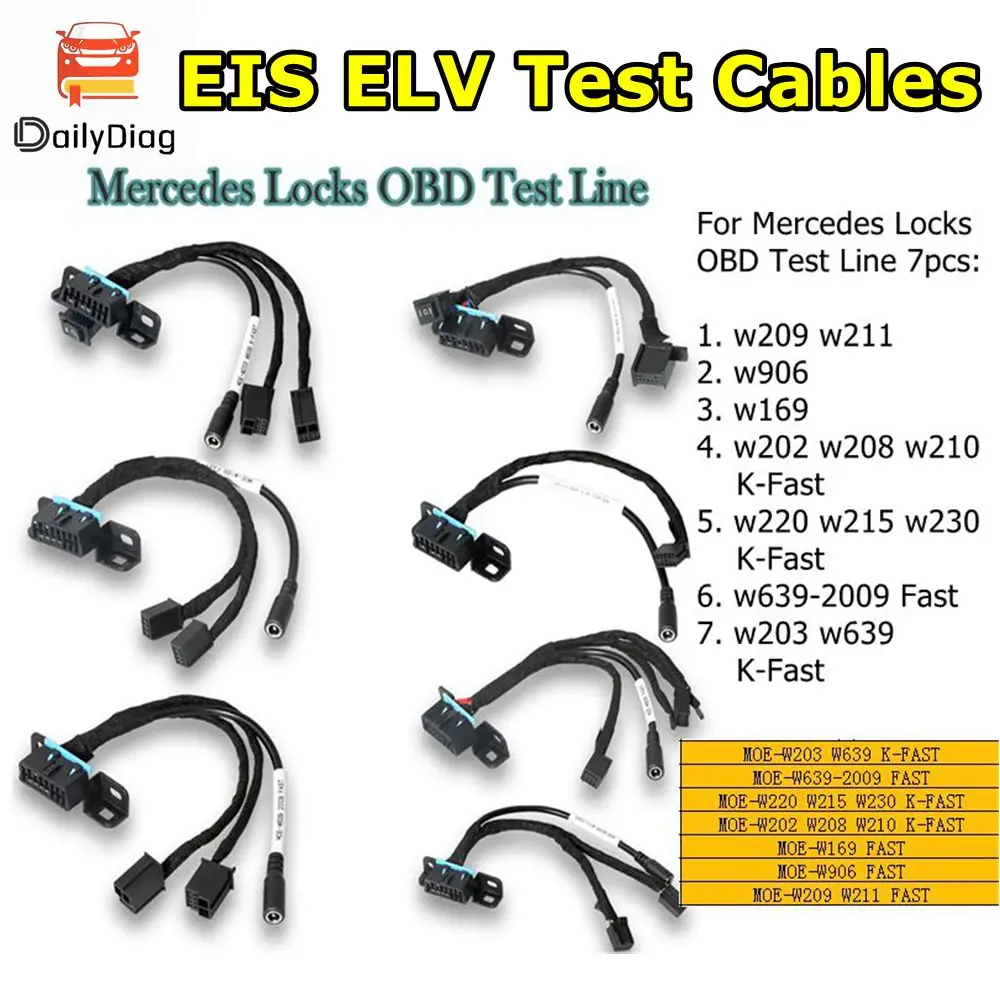 

Диагностический кабель EIS ELV для Mercedes/Benz VVDI MB BGA для W209/W211/W906/W169/W208/W202/W210/W639
