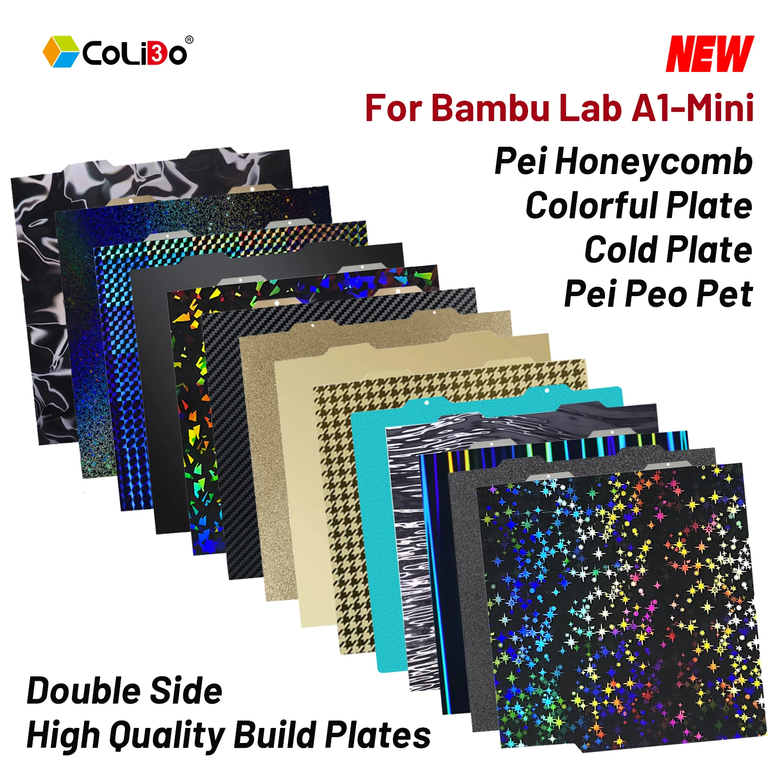 Фото Для Bambu Lab A1 Mini: Печатная платформа PEI, холодная платформа, гибкая текстурированная или гладкая платформа PEO, PET, PEY для аксессуаров Bambulab A1 Mini. №1