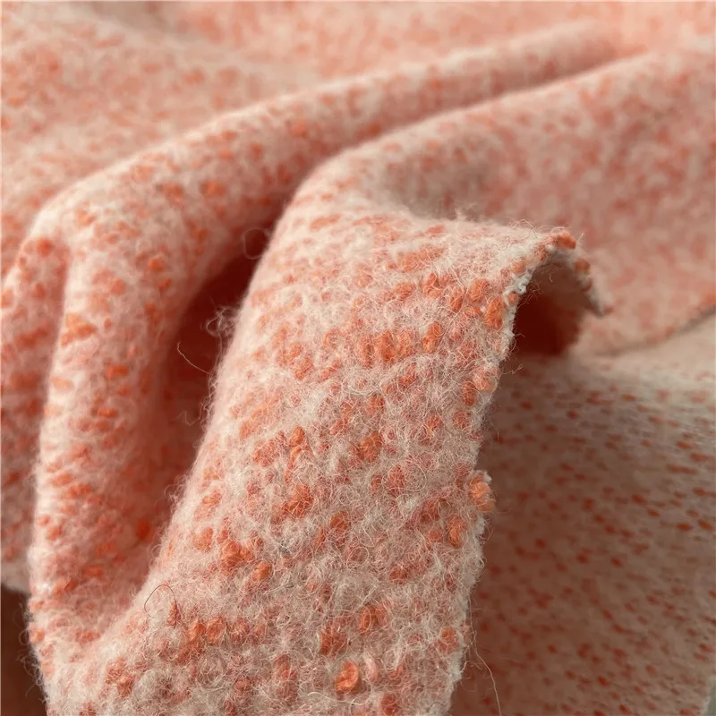 

Knitted Wool Blended Circle Woolen Clothing Fabric Coat Fabric 850G Per Meter Thick Warm