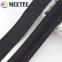 25m 3 5 8 10 waterproof zippers black invisible nylon zipper for sewing outdoor jacket bags suitcases coil zips accessories