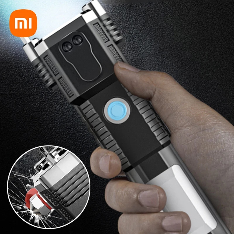 

Многофункциональный автомобильный фонарик Xiaomi, мощный магнитный перезаряжаемый аварийный энергосберегающий молоток для защиты окон