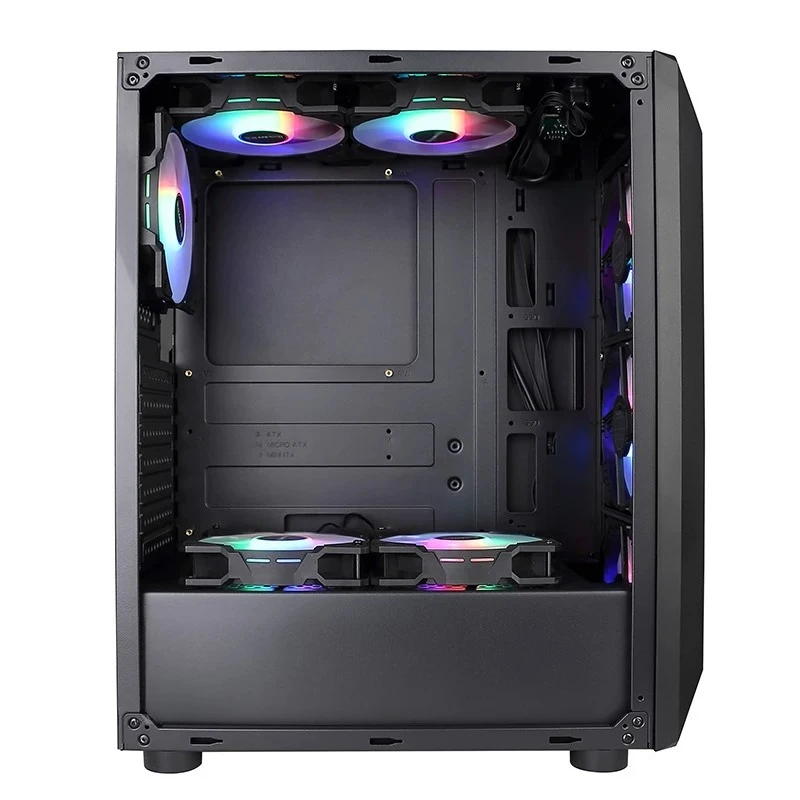 Фото Корпус для игрового ПК Night Hunter 5 ATX с полностью прозрачной боковой панелью, водяным охлаждением и местом для укладки кабелей. №4